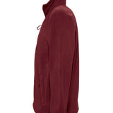 Men's Classic Full Zip Adjustable Fleece Jacket - Burgundy