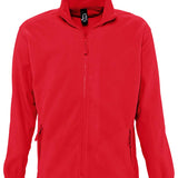 Men's Classic Full Zip Adjustable Fleece Jacket - Red