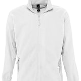 Men's Classic Full Zip Adjustable Fleece Jacket - White