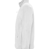 Men's Classic Full Zip Adjustable Fleece Jacket - White