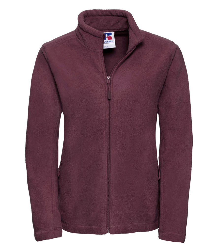 Women's Professional Shaped Fit Full Zip Fleece - Burgundy