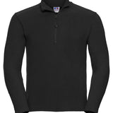 Men's Russell Zip Neck Micro Fleece - Black