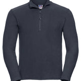 Men's Russell Zip Neck Micro Fleece - French Navy