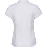 Women's Professional Cotton Short Sleeve Fitted Shirt - White