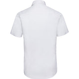 Men's Professional Cotton Short Sleeve Fitted Shirt - White