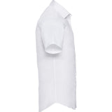 Men's Professional Cotton Short Sleeve Fitted Shirt - White