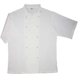 Unisex Short Sleeve Chef's Jacket - White