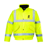 Bridgwater College Unisex Hi Vis Bomber Jacket - Yellow