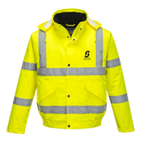 Bridgwater College Unisex Hi Vis Bomber Jacket - Yellow