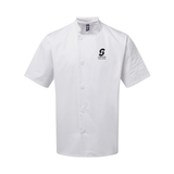 Cannington College Unisex Short Sleeve Chefs Jacket - White