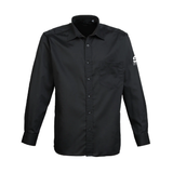 Cannington College Professional Long Sleeve Breathable Poplin Shirt - Black