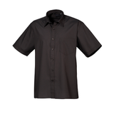 Bridgwater College Men's Short Sleeve Breathable Poplin Shirt - Black