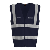 UCS Cleaning Team Unisex High Visibility Classic Reflective Waistcoat - Navy