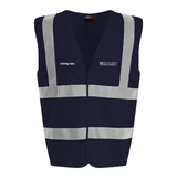 UCS Catering Team Unisex High Visibility Classic Reflective Waistcoat - Navy