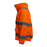 Unisex Professional High Visibility Waterproof Bomber Jacket - Orange