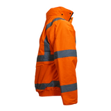 Unisex Professional High Visibility Waterproof Bomber Jacket - Orange