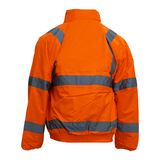 Unisex Professional High Visibility Waterproof Bomber Jacket - Orange