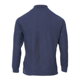 Men's Premium Breathable Long Sleeve Polo Shirt - Navy