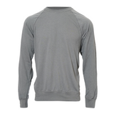 Classic Lightweight Crew Neck Raglan Style Cotton Sweatshirt - Heather Grey