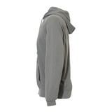 Classic Lightweight Raglan Style Cotton Hooded Sweatshirt - Heather Grey