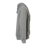 Classic Lightweight Raglan Style Cotton Hooded Sweatshirt - Heather Grey