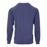 Classic Lightweight Crew Neck Raglan Style Cotton Sweatshirt - Navy