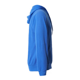 Classic Lightweight Raglan Style Cotton Hooded Sweatshirt - Royal Blue