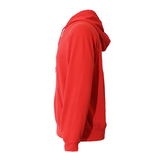 Classic Lightweight Raglan Style Cotton Hooded Sweatshirt - Red