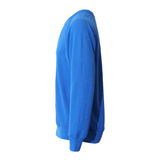 Classic Lightweight Crew Neck Raglan Style Cotton Sweatshirt - Royal Blue