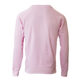 Unisex Classic Raglan Style Ribbed Neck Cotton Sweatshirt - Pink