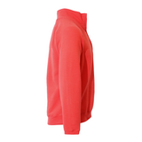 Men's Professional Raglan Style Quarter Zip Cotton Sweatshirt  - Red