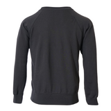 Classic Lightweight Crew Neck Raglan Style Cotton Sweatshirt - Black