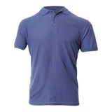 Men's Classic Cotton Short Sleeve Pique Polo Shirt - Navy