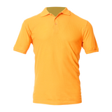 Men's Classic Cotton Short Sleeve Pique Polo Shirt - Orange