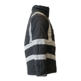 Unisex Premium High Visibility Quilted Jacket - Black