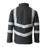 Unisex Premium High Visibility Quilted Jacket - Black