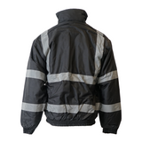 Unisex Professional High Visibility Bomber Jacket - Black