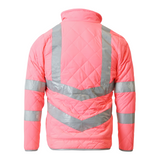 Unisex Premium High Visibility Quilted Jacket - Pink