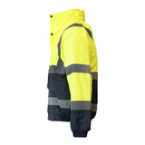 Unisex Professional High Visibility Two Tone Bomber Jacket - Yellow