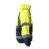 Unisex Professional High Visibility Two Tone Bomber Jacket - Yellow