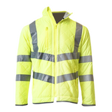 Unisex Premium High Visibility Quilted Jacket - Yellow