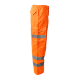 Men's Premium High Visibility Cargo Trousers With Knee Pad Pockets - Orange