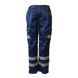 Men's Premium High Visibility Cargo Trousers With Knee Pad Pockets - Navy