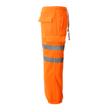 Men's Classic High Visibility Soft Feel Joggers - Orange