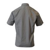 Men's Professional Short Sleeve Breathable Poplin Shirt - Dark Grey