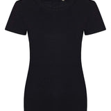 Women's 100% Organic Cotton Professional Single Jersey T-Shirt - Black