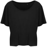 Women's Premium Soft Touch Sustainable Cropped Fit T-Shirt - Black