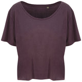 Women's Premium Soft Touch Sustainable Cropped Fit T-Shirt - Mulberry