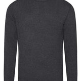 Unisex Sustainable Classic Rolled Collar Crew Neck Sweatshirt - Charcoal