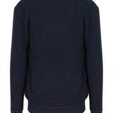 Unisex Premium Sustainable Ribbed Collar Crew Neck Sweatshirt - Navy